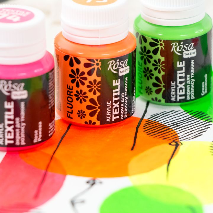 ROSA TALENT Fluorescenční akrylová barva na textil 20 ml