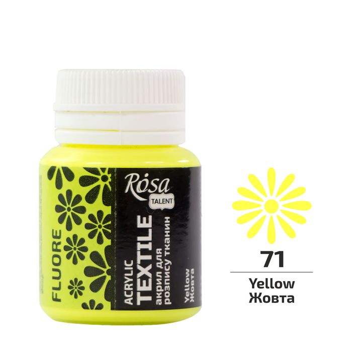 ROSA TALENT Fluorescenční akrylová barva na textil 20 ml