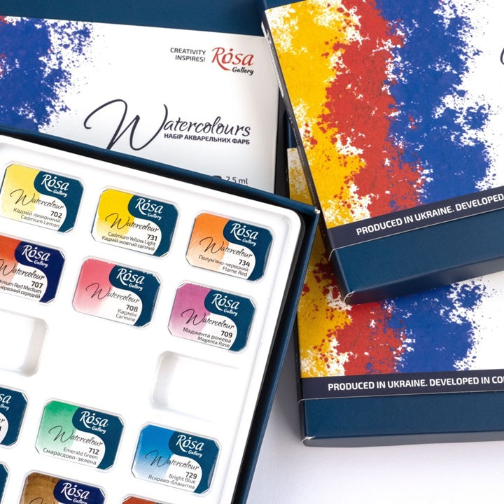 ROSA Gallery Monopigmented Watercolor Paints 12x2,5 ml