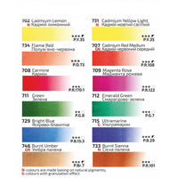 ROSA Gallery Monopigmented Watercolor Paints 12x2,5 ml