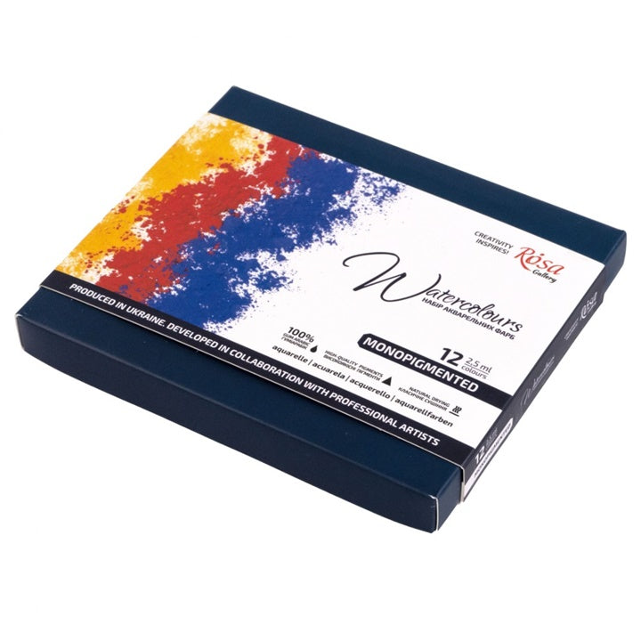 ROSA Gallery Monopigmented Watercolor Paints 12x2,5 ml