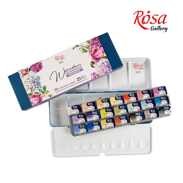 Akvarelové barvy Rosa Gallery - sada Romantic 21 x 2.5 ml