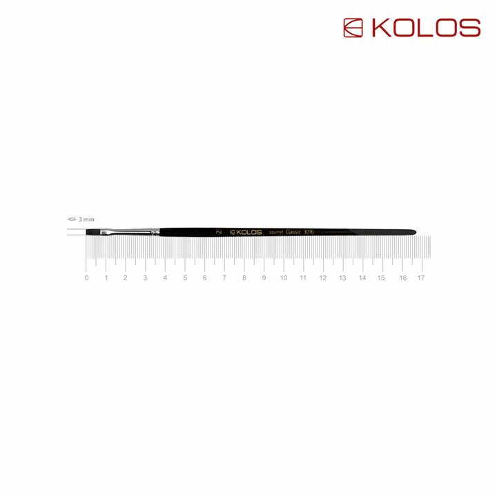 Štětec na vlasy Kolos Classic 3016 Flat Squirrel