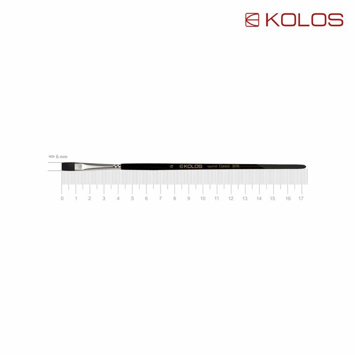 Štětec na vlasy Kolos Classic 3016 Flat Squirrel