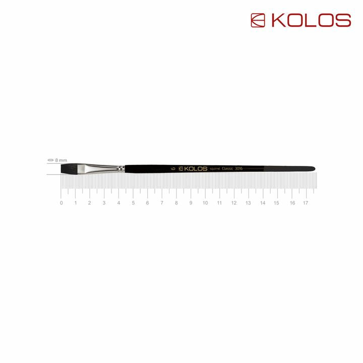 Štětec na vlasy Kolos Classic 3016 Flat Squirrel