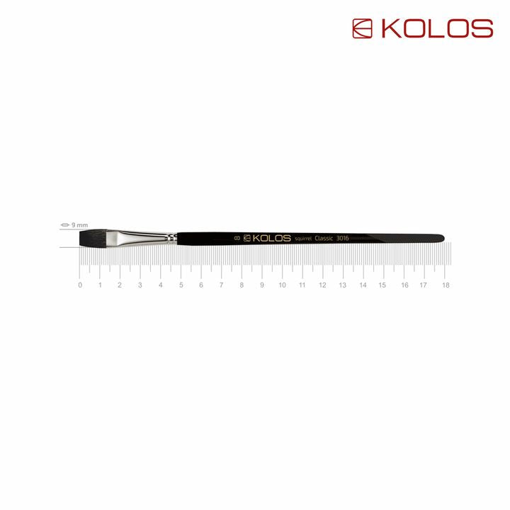 Štětec na vlasy Kolos Classic 3016 Flat Squirrel