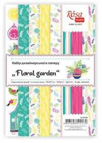 Sada scrapbookingových papírů Květinová zahrada 21 x 29,7 cm