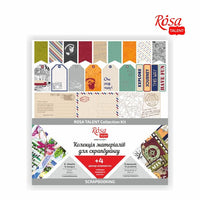 ROSA TALENT Scrapbookingový papír "Udělej si cestu" 30,48x30,48 cm + 4 dekorace