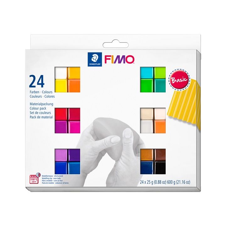 FIMO Soft Polymer Clay Set Basic Colors 24x25g