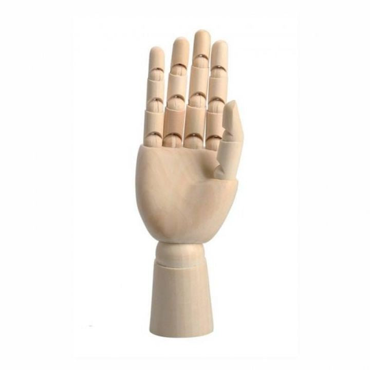 Dřevěný model ruky - mužská pravá ruka 30.5 cm