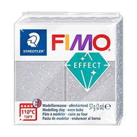 FIMO Effect Polymer Clay 57g – Stříbrná s třpytkami