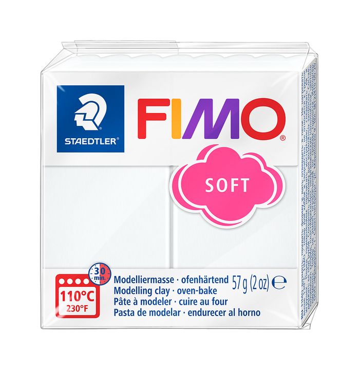 FIMO měkká polymerová hmota 57g – Bílá