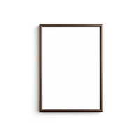 Hnědý kovový rám s plexisklem