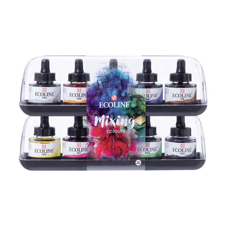 Akvarelové barvy Ecoline Sada Mixing Colours / 10 x 30 ml