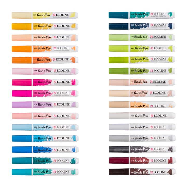 Ecoline Brush Pen Watercolor Pens 30 ks