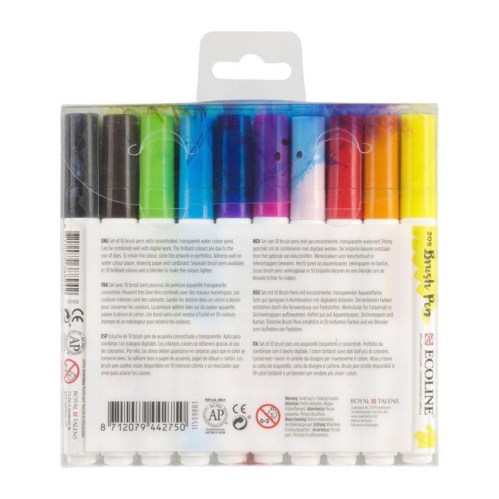 Akvarelové tužky Ecoline Brush Pen Bright