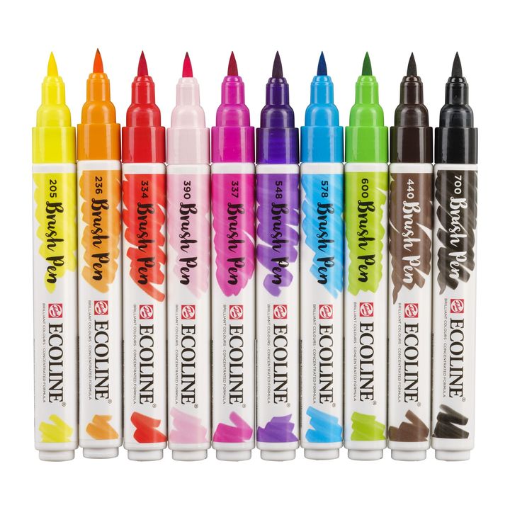 Akvarelové tužky Ecoline Brush Pen Bright
