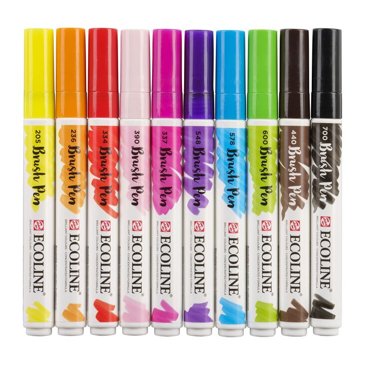 Akvarelové tužky Ecoline Brush Pen Bright