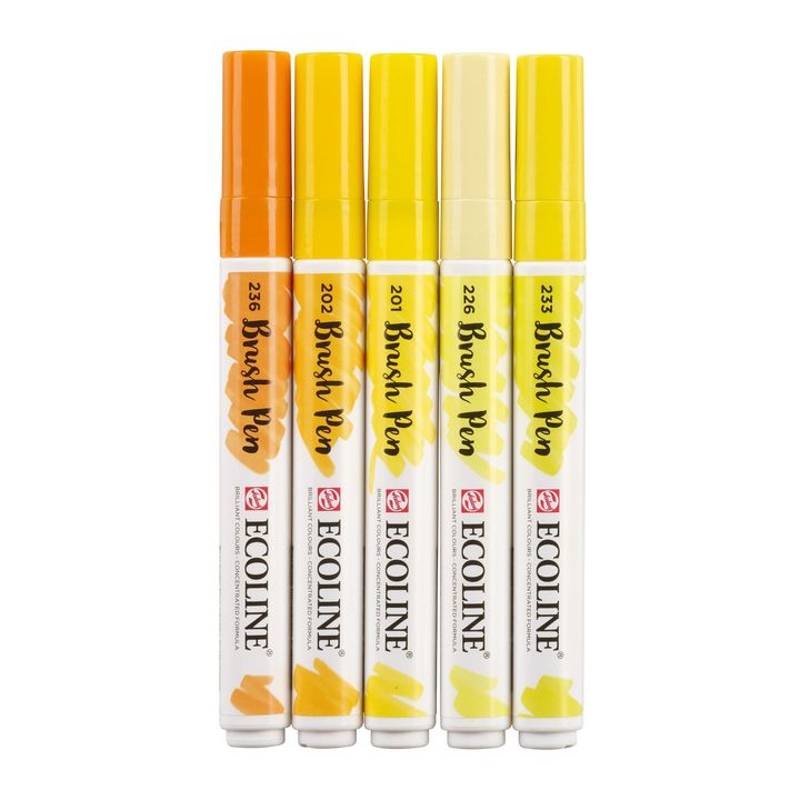 Akvarelové tužky Ecoline Brush Pen Yellow
