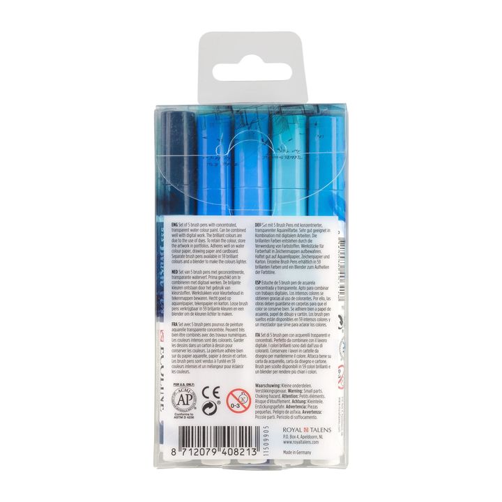 Akvarelové tužky Ecoline Brush Pen Blue