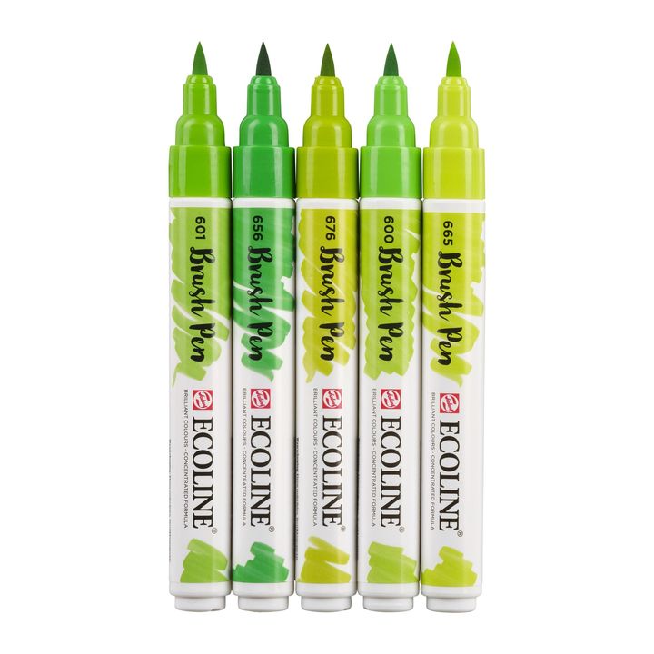 Akvarelové tužky Ecoline Brush Pen Green