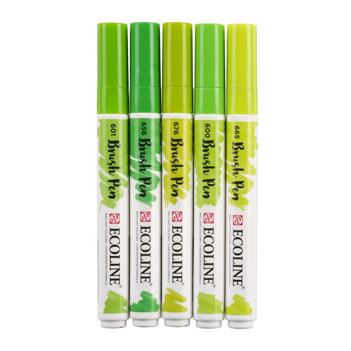 Akvarelové tužky Ecoline Brush Pen Green