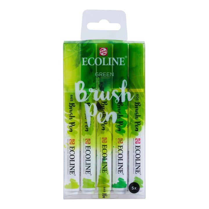 Akvarelové tužky Ecoline Brush Pen Green