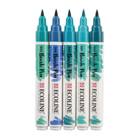 Akvarelové tužky Ecoline Brush Pen Green Blue
