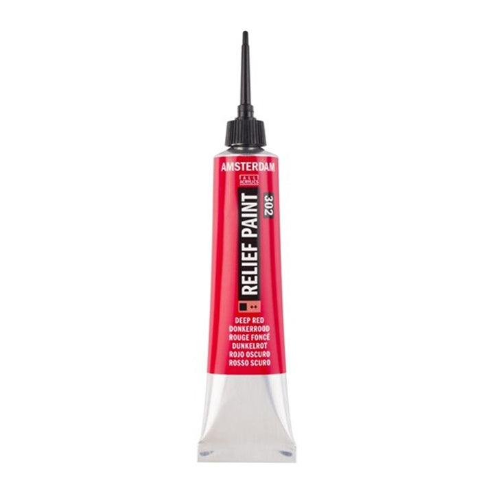 Kontura AMSTERDAM Relief Paint 20 ml – tmavě červená