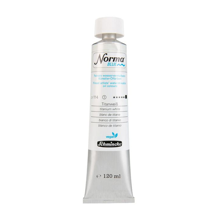 Schmincke Norma modré olejové barvy 120 ml – 114 titanová bílá