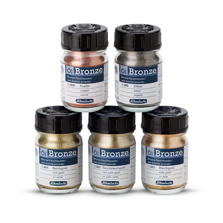 Metalický prášek Oil-Bronze Schmincke 50 ml