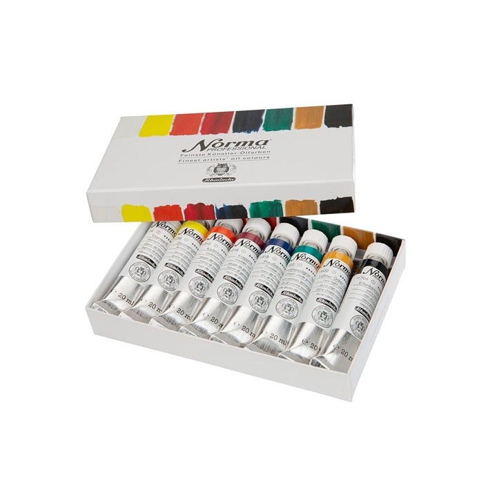 Sada profesionálních olejových barev v tubách Schmincke Norma Professional 8 x 20 ml