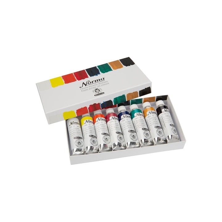 Sada profesionálních olejových barev v tubách Schmincke Norma Professional 8 x 35 ml