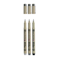 Sada technických per Sakura Pigma Micron 3 fineliners