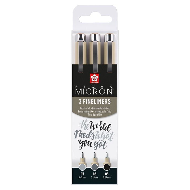 Sada technických per Sakura Pigma Micron 3 fineliners