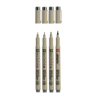 Sada technických per Sakura Pigma Micron 3 fineliners a brush pen