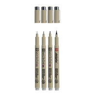 Sada technických per Sakura Pigma Micron 3 fineliners a brush pen