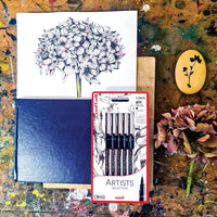Sada popisovačů UNI PIN fineliner Artist Selection 5 ks