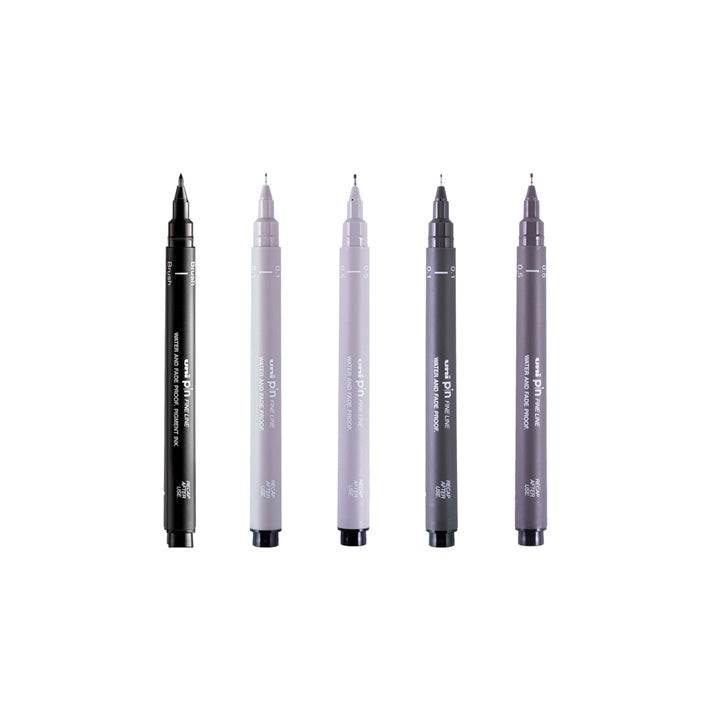 Sada popisovačů UNI PIN fineliner Elegant Tones 5 ks