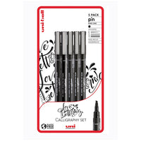 Sada popisovačů UNI PIN fineliner Love Lettering 5 ks