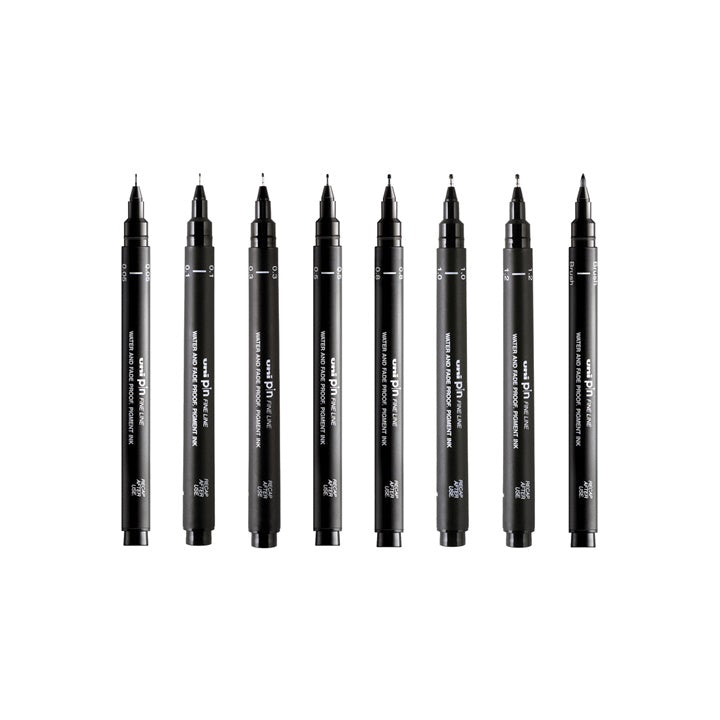 Sada fixů UNI PIN fineliner Draw and Sketch 8 ks