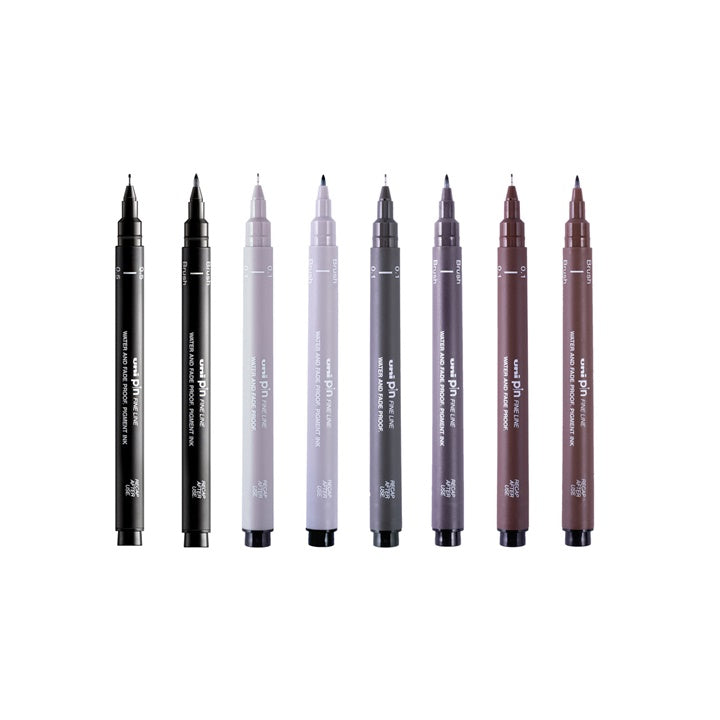 Sada fixů UNI PIN fineliner Creative Strokes 8 ks