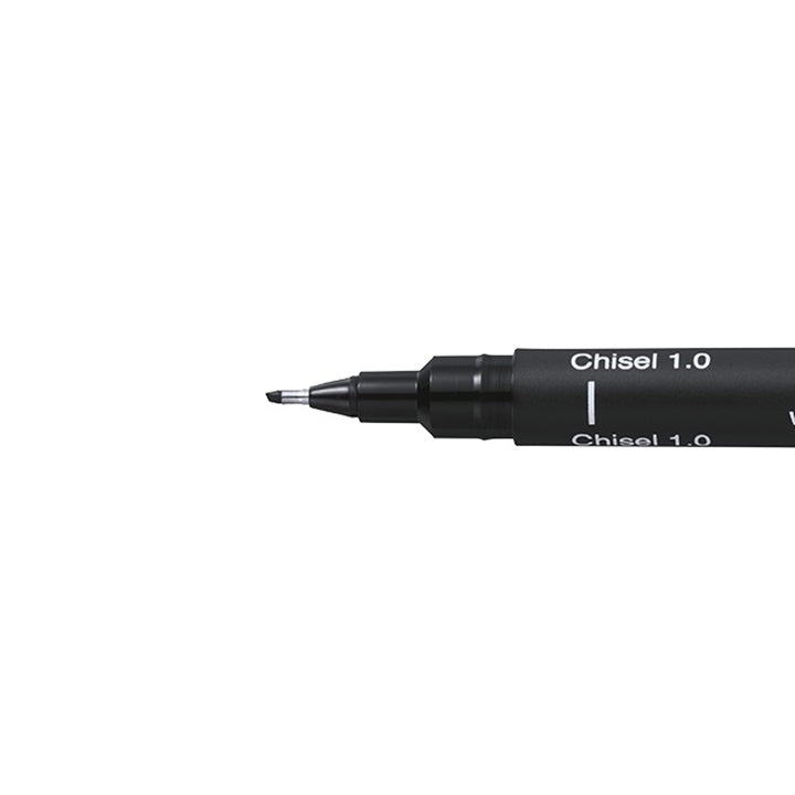Černý kreativní liner UNI PIN s broušeným hrotem