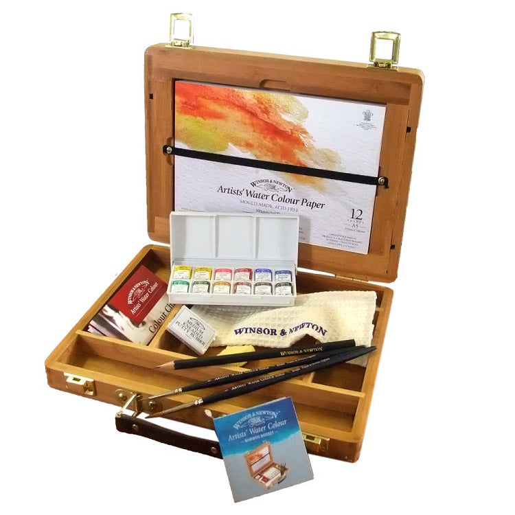 Profesionální set akvarelových barev Winsor & Newton Bamboo Box