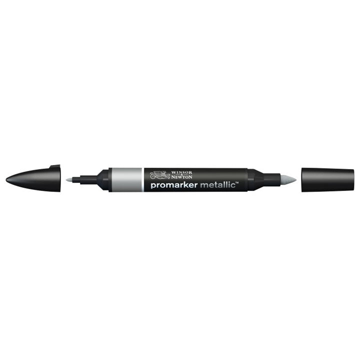 Popisovač Winsor & Newton Promarker Metallic – Stříbro