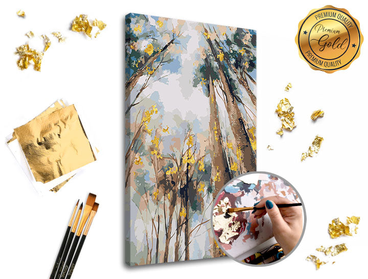 Malování podle čísel PREMIUM GOLD | Mezi stromy