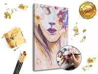 Malování podle čísel PREMIUM GOLD | Žena s květinami