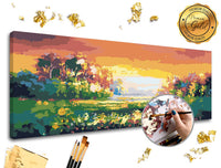 Malování podle čísel PREMIUM GOLD | Pestrobarevná krajina