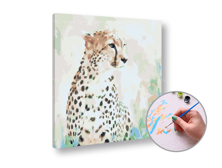 Malování podle čísel - Gepard na lovu – bez rámu