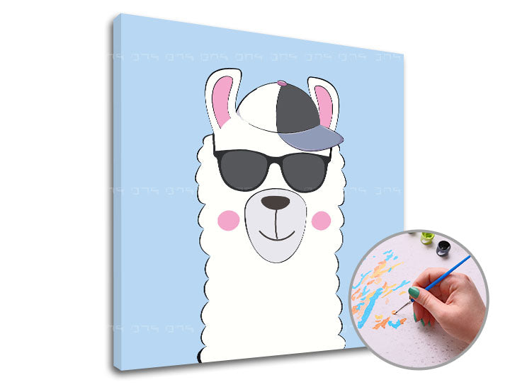 Malování podle čísel LAMA S OKULIÁRY